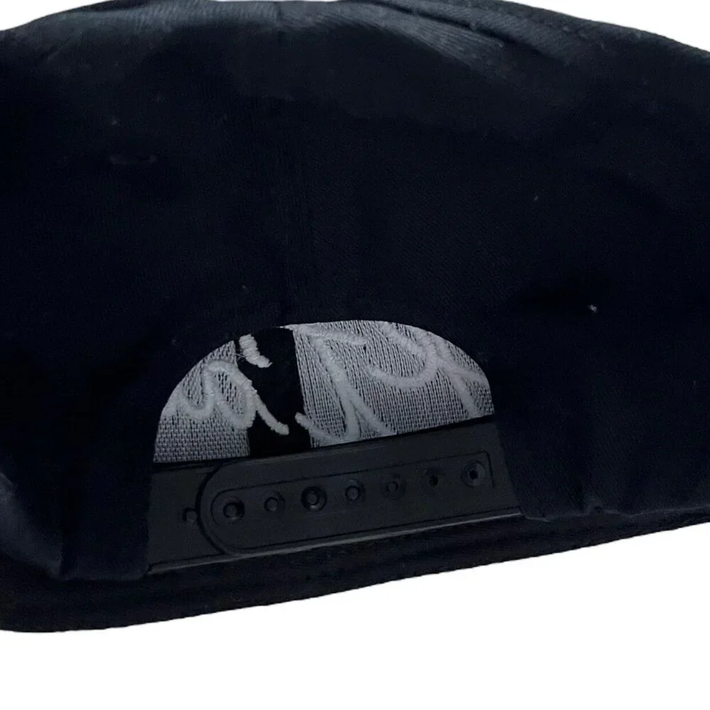 NEW Whistle & Flute Kids Black Embroidered Je T'aime Flat Brim Cap Hat